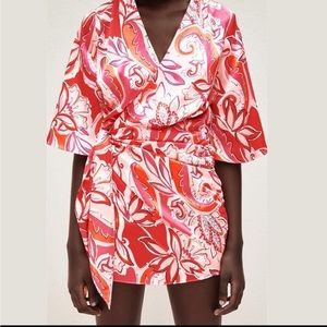 (NWT) Zara wrap mini dress 3198/048 XS